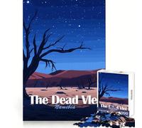 Rompecabezas Nocturno de 1000 Piezas The Dead Vlei, Namibia para Adolescentes Estimulación Cerebral Tiempo Libre y Entretenimiento Corte Premium Regalo Ideal (38x26cm)