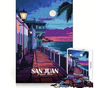 Rompecabezas Nocturno para Adultos de San Juan,Puerto Rico,1000 Piezas Ejercicios de lógica Un pasatiempo Relajante Bordes limpios Un Regalo estupendo (38x52cm)