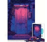 Rompecabezas Nocturno para Puerta, 1000 Piezas, para Adultos, Juguete cognitivo, Tiempo de conexión, patrón de ensamblaje, artículo de Deseo de Papá Noel (38x26cm)