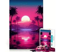 Rompecabezas Noir Neon Nostalgia de 1000 Piezas para Adultos, Juguete para desafiar la Mente, Tiempo Libre, diseño nítido, Regalo increíble (38x52cm)