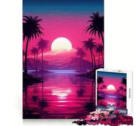 Rompecabezas Noir Neon Nostalgia para Adultos, 1000 Piezas, Juguete de lógica Resistente, Alivio de tensión, Borde Transparente, Regalo Premium (38x26cm)