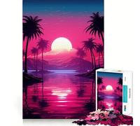 Rompecabezas Noir Neon Nostalgia para Adultos, 1000 Piezas, Juguete de lógica Resistente, Alivio de tensión, Borde Transparente, Regalo Premium (38x26cm)
