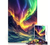 Rompecabezas nórdico Aurora Boreal de 1000 Piezas para Adolescentes Juguete Educativo para Toda la Familia Corte de Calidad Regalo Elegante (50x75cm)