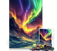 Rompecabezas nórdico Aurora Boreal para Adolescentes, 1000 Piezas, Juguete Intelectual, diversión en Interiores, Corte de Calidad, Regalo Creativo (38x26cm)