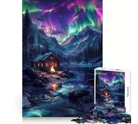 Rompecabezas nórdico Aurora Boreal para Adolescentes, 1000 Piezas, para estimular la Memoria, Juego de Mesa, Montaje de imágenes, (50x75cm)