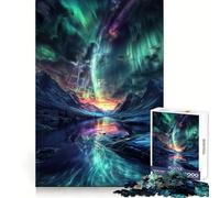 Rompecabezas nórdico Aurora Boreal para Adolescentes, 1000 Piezas, para estimular la Memoria, Juego de Mesa, Montaje de imágenes, (38x52cm)