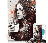 Rompecabezas Nos Encanta el café de 1000 Piezas Diversión diseño Limpio y componentes Resistentes Un Entretenimiento cautivador para Disfrutar en casa (38x52cm)