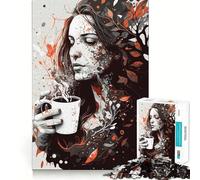 Rompecabezas Nos Encanta el café de 1000 Piezas Juego de concentración Mental Corte de precisión Bordes Lisos Actividad Absorbente para Noches tranquilas (50x75cm)