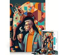 Rompecabezas Nos Encanta el café de 1000 Piezas Juguete de construcción Focus Ajuste Firme Montaje Seguro Juguete de Entretenimiento para Interiores (38x52cm)