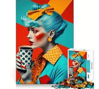 Rompecabezas Nos Encanta el café de 1000 Piezas para Adolescentes Juego para estimular la Mente Montaje Seguro y Firme Actividad Divertida para Toda la Familia (50x75cm)