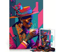 Rompecabezas Nos Encanta el café para Adolescentes 1000 Piezas Divertido Juego de Memoria Superficie Lisa sin Rebabas Regalo de cumpleaños Juguete para ejercitar la Mente (50x75cm)