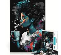 Rompecabezas Nos Encanta el café para Adolescentes 1000 Piezas Mejora la Agilidad Mental Juego de tamaño Uniforme Piezas precisas Actividad Nocturna para Toda la Familia (50x75cm)