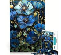 Rompecabezas Nouveau Art Flor Dorada de 1000 Piezas para Adolescentes Juguete Relajante con Bordes Ajustados Regalo Premium (50x75cm)