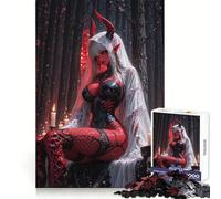 Rompecabezas Novia Demonio Roja en el Bosque Oscuro para Adultos, 1000 Piezas, para Mejorar la Memoria, aliviar el estrés, diseño para armar, Regalo Memorable (38x52cm)