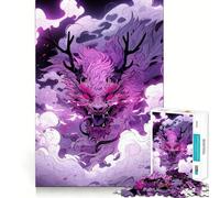 Rompecabezas Nubes de Dragón Morado para Adolescentes, 1000 Piezas, Juguete Intelectual, Diversión en Interiores, Corte de Calidad, Regalo Creativo (50x75cm)