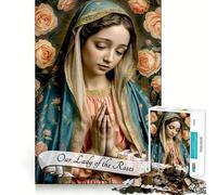 Rompecabezas Nuestra Señora de Las Rosas para Adolescentes, 1000 Piezas, Juguete Intelectual, Escape Tranquilo, Corte de Calidad, Regalo de Temporada (38x26cm)