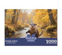 Rompecabezas Nutria de río De 1000 Piezas para Adultos, Puzzle Ruisseau de Otoño Adultos, Juego De Rompecabezas De Habilidad Difícil De Completar 38x26cm/1000pcs