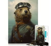 Rompecabezas Nutria Marina como piloto para Adultos, 1000 Piezas, lógica Clara, Juguete, Tiempo Libre, Corte Perfecto, Regalo Creativo (38x26cm)
