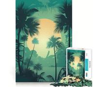 Rompecabezas Oasis de Palmeras, 1000 Piezas, para Adolescentes, Desarrollo de la Mente, diversión Familiar, Bordes precisos, Regalo Memorable (50x75cm)