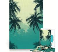 Rompecabezas Oasis de Palmeras de 1000 Piezas para Adolescentes Juego Mental Juguete para el hogar Corte preciso (50x75cm)