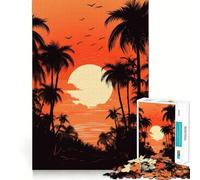 Rompecabezas Oasis de Palmeras de 1000 Piezas para Adolescentes Juguete de lógica Clara, Ligero y Relajante Corte Perfecto Regalo conmovedor (50x75cm)