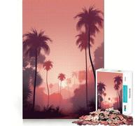 Rompecabezas Oasis de Palmeras de 1000 Piezas para Adolescentes Juguete para desarrollar la Mente Diseño Tranquilo y Divertido para armar (50x75cm)