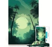 Rompecabezas Oasis de Palmeras de 1000 Piezas para Adolescentes Juguete Relajante Que estimula la Memoria y CREA Bordes Ajustados Regalo Premium (38x26cm)