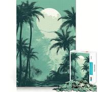 Rompecabezas Oasis de Palmeras para Adolescentes, 1000 Piezas, Juguete de Habilidades, Juego Relajante, Corte Exacto, Regalo de Deseo de Papá Noel (50x75cm)