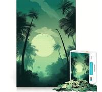 Rompecabezas Oasis de Palmeras para Adolescentes, 1000 Piezas, Juguete de Lógica Fuerte, Tranquilo, Bordes Claros, Regalo Elegante (50x75cm)