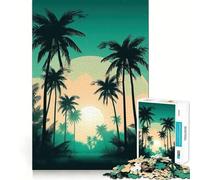 Rompecabezas Oasis de Palmeras para Adolescentes, 1000 Piezas, Juguete Intelectual, Diversión en Interiores, Corte de Calidad, Regalo Creativo (50x75cm)