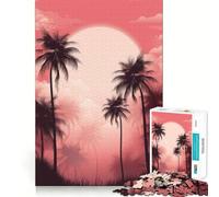 Rompecabezas Oasis de Palmeras para Adultos, 1000 Piezas, Rompecabezas Mental, Acogedor, Relajante, Imagen de Montaje, (38x26cm)