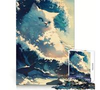 Rompecabezas Ocean Cat Sovereign de 1000 Piezas para Adolescentes Juguete Relajante con Bordes Ajustados Regalo Premium (38x26cm)