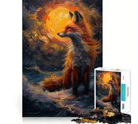 Rompecabezas Ocean Wave Fox de 1000 Piezas para Adolescentes Juguete Educativo para Toda la Familia Corte de Calidad Regalo Elegante (38x52cm)