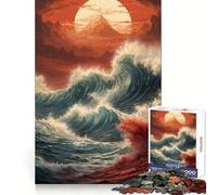 Rompecabezas Ocean Wave Japan Sunset de 1000 Piezas para Adultos Regalos Divertidos y de Ocio Precioso obsequio (38x26cm)