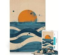 Rompecabezas Oceanic Dusk de 1000 Piezas Juguete para desarrollar la Mente Juego Relajante Piezas de colección de Arte con Corte de precisión (38x52cm)