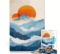 Rompecabezas Oceanic Sun de 1000 Piezas para Adolescentes Juguete para desarrollar la lógica y la Capacidad de relajación Corte preciso Regalo Ideal (38x26cm)
