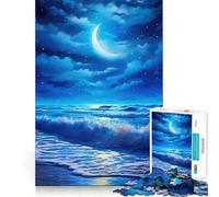 Rompecabezas Océano de Noche para Adolescentes, 1000 Piezas, Juguete de Lógica Fuerte, Tranquilo, Borde Claro, Regalo Elegante (38x52cm)