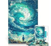 Rompecabezas Océanos Abrazados para Adultos, 1000 Piezas, Juguete de lógica Resistente, Alivio de tensión, Borde Transparente, Regalo Premium (38x26cm)