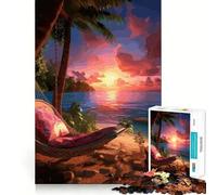 Rompecabezas Oceanview Sunset de 1000 Piezas para Adolescentes, Juguete cognitivo, pasatiempo Relajante, Borde Premium, Lista de Deseos de Santa Claus (38x26cm)