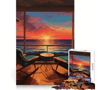 Rompecabezas Oceanview Sunset de 1000 Piezas para Adolescentes un Momento de Tranquilidad y Serenidad Corte Suave y Elegante Regalo Ideal (38x52cm)