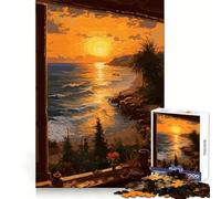 Rompecabezas Oceanview Sunset de 1000 Piezas para Adultos, Juguete cognitivo para Fortalecer los Lazos afectivos, Ideal para armar y Crear un Rompecabezas Artículo de Santa Claus (38x52cm)