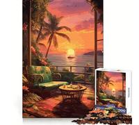 Rompecabezas Oceanview Sunset de 1000 Piezas para Adultos Regalos Divertidos y de Calidad (50x75cm)