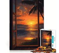 Rompecabezas Oceanview Sunset para Adultos, 1000 Piezas, para Fortalecer la Memoria, Actividad para el hogar, Bordes limpios, Regalo Festivo (50x75cm)