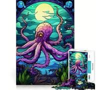 Rompecabezas Octopus Magic The Sea de 1000 Piezas para Adultos, Juguete cognitivo, Tiempo de unión, patrón de ensamblaje, artículo de Deseo de Papá Noel (38x26cm)