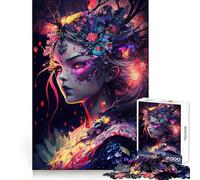 Rompecabezas Oiran Manga Girl V de 1000 Piezas para Adultos, Juguete para ejercitar la Mente, Juego de Interior, Pieza de Arte de Corte preciso (38x52cm)