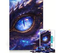 Rompecabezas Ojo de Dragón Cósmico del Universo para Adultos,1000 Piezas,Juego de Memoria Cerebral,Corte láser para un Ajuste Perfecto, aliviar el estrés (38x26cm)