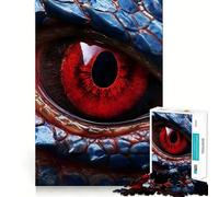 Rompecabezas Ojo de Dragón Rojo de 1000 Piezas para Adolescentes Mejora la Memoria Recorte Regalo conmovedor (38x26cm)