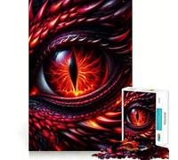 Rompecabezas Ojo de Dragón Rojo para Adolescentes, 1000 Piezas, Juguete Mental, Escapada de Calma, Borde Preciso, Regalo Increíble (50x75cm)