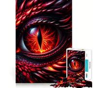 Rompecabezas Ojo de Dragón Rojo para Adolescentes, 1000 Piezas, Juguete Mental, Escapada de Calma, Borde Preciso, Regalo Increíble (38x26cm)