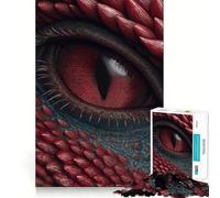 Rompecabezas Ojo de Dragón Rojo para Adultos, 1000 Piezas, Mejora la Memoria, Divertido Ensamblaje de Imágenes, Arte Coleccionable (38x52cm)